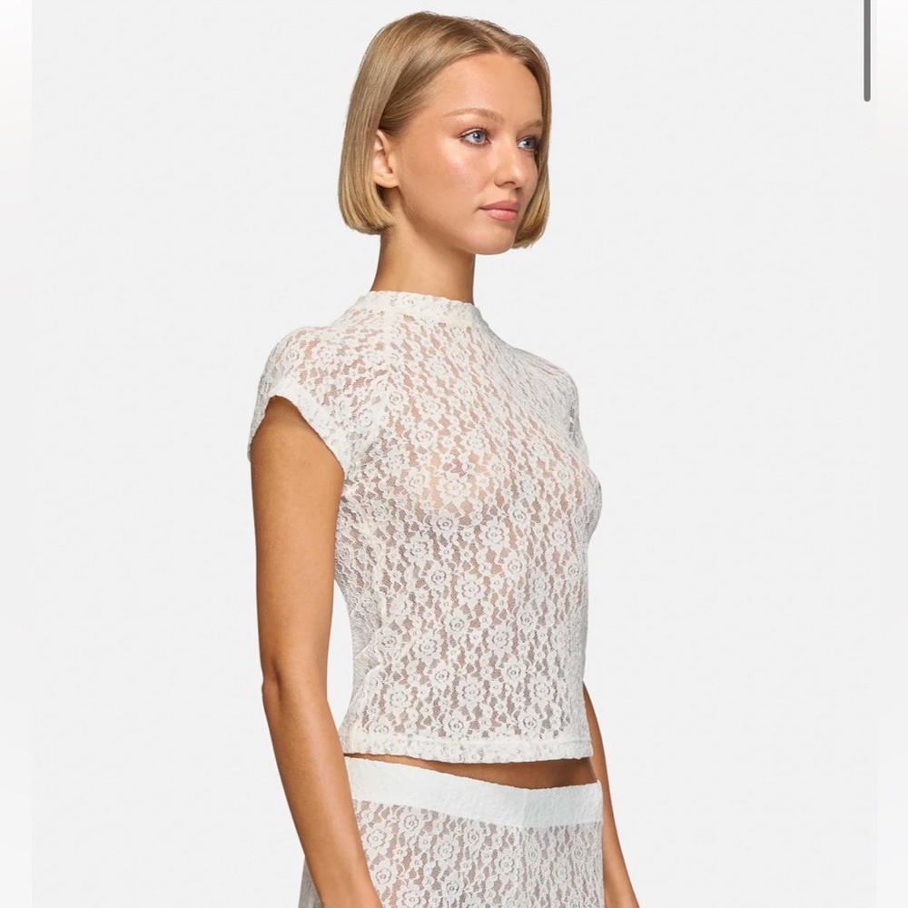EB Denim Baby Tee Off White Lace - Picture 3 of 4